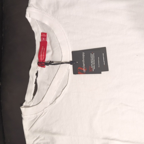 NWT N:philanthropy Harlow White Tee SMALL - Picture 2 of 3